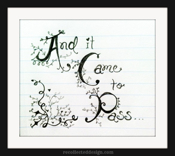 and it came to pass framed