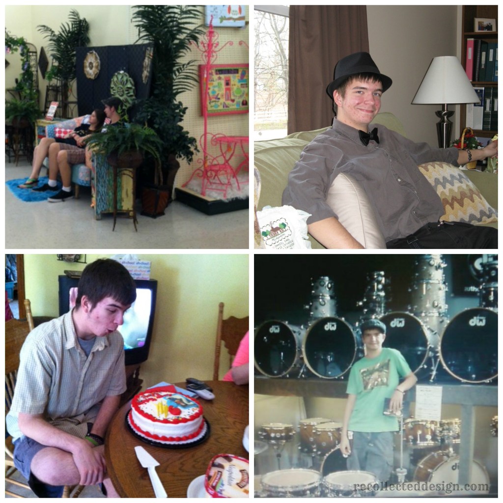 {clockwise from Top Left} oh just hanging at the Hobby Lobby while we wait for Heather, Christmas 2013, @Dale's Drum Shop ♥, photo-op for candle extinguishing...